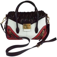 Miu Miu Black/White/Red Quilted Handbag - GHW