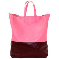 Celine Pink Lambskin Vertical Cabas Tote