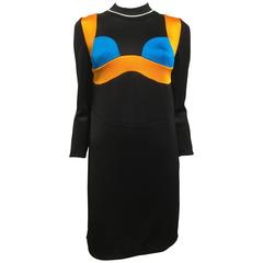 Prada Black, Gold and Blue Dress (Spring/Summer 2014 Ready-To-Wear)