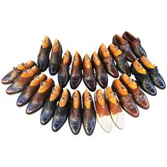 Maxwell London - 12 paires de chaussures pour homme d'avant-guerre sur mesure avec arbres à chaussures