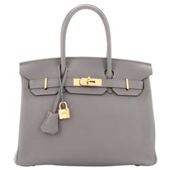 Hermes Birkin Handbag Grey Togo with Rose Gold Hardware 30
