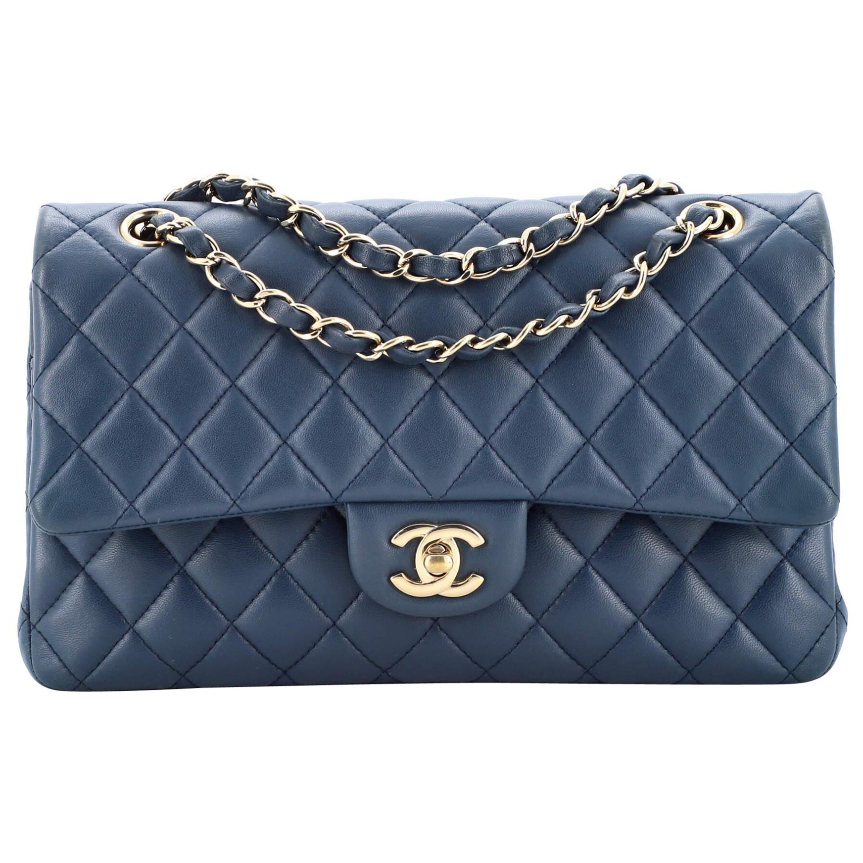 Chanel Classic Double Flap Bag Quilted Lambskin Medium at 1stDibs