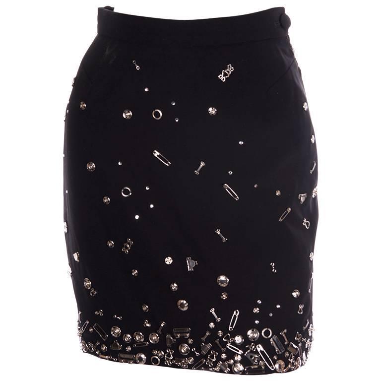 Moschino Couture Safety Pin Skirt For Sale at 1stDibs moschino safety pin