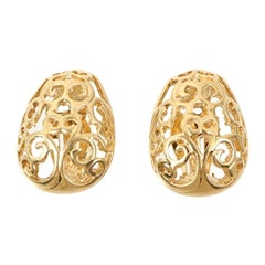 Yves Saint Laurent Design Cut-Out Earrings