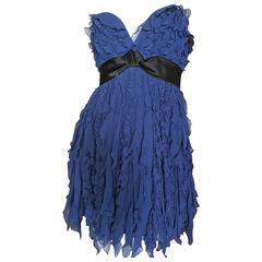 Jenny Packham Ruffled Silk Mini Dress