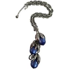1953 Napier Blue Moonstone 'Kumquat' Necklace
