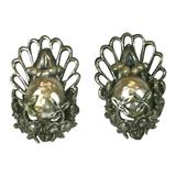 Pendientes Miriam Haskell de plata dorada y perlas