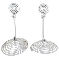 David Spada Coiled Aluminum Clip Earrings