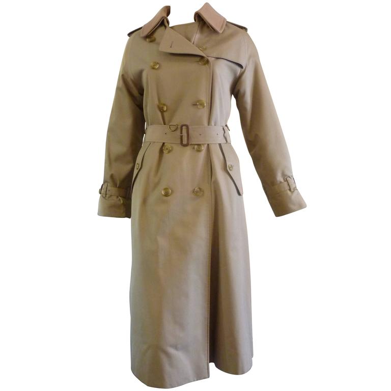 1980s Burberrys' Long Heritage Trench Coat 6/8 at 1stDibs