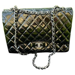 CHANEL Timeless Classic Black Double Flap Maxi Bag