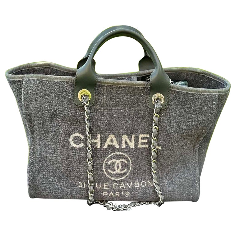 Sold at Auction: CHANEL Grey DEAUVILLE Tote Bag, Like New in Box