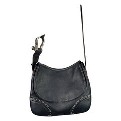 Burberry navy blue pebble leather handbag, Shoulder bag 