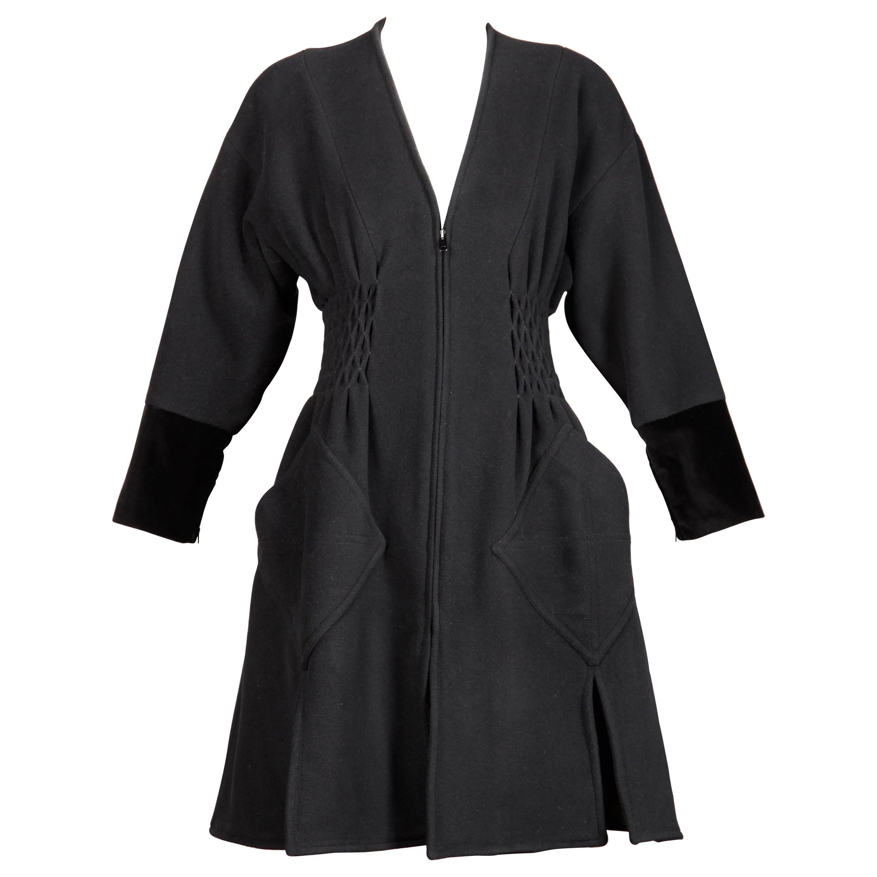 Christian Lacroix Vintage Black Avant Garde Coat For Sale