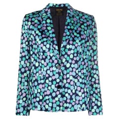 Giacca blazer in cotone stampato Celine