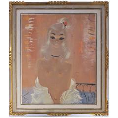 IGOR PANTUHOFF Girl with Lace and Black Choker Circa 1960's