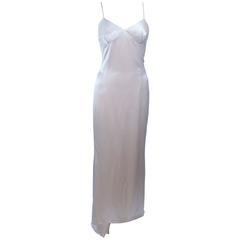 FRED HAYMAN Off White Wool & Silk Top Stitch Gown Size 6 8 4