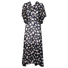 Deco Shadow Print Chiffon Cherries Dress