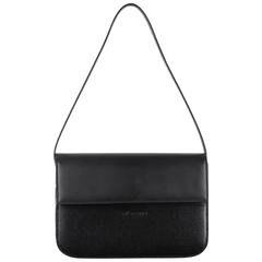 DAVIDE CENCI Black Leather Structured SHOULDER BAG Handbag