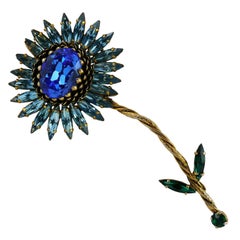 Christian Lacroix Vintage Magnificent Jewelled Flower Brooch