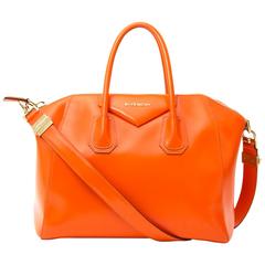 Givenchy Medium Antigona Orange Leather Bag