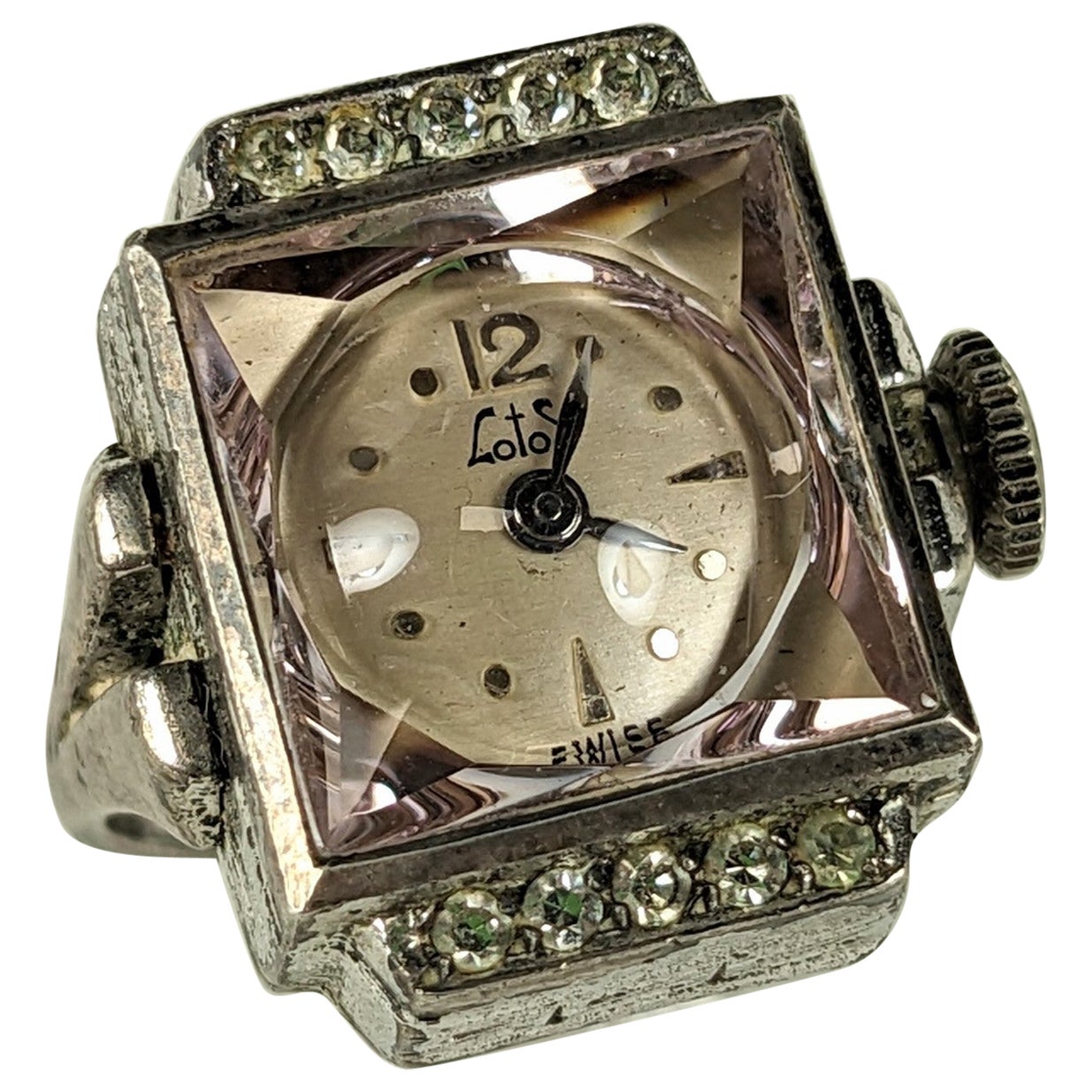 Art Deco Watch Ring For Sale
