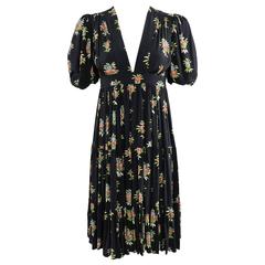 1970
s Vintage Ossie Clark for Radley with Celia Birtwell Print Boho Dress