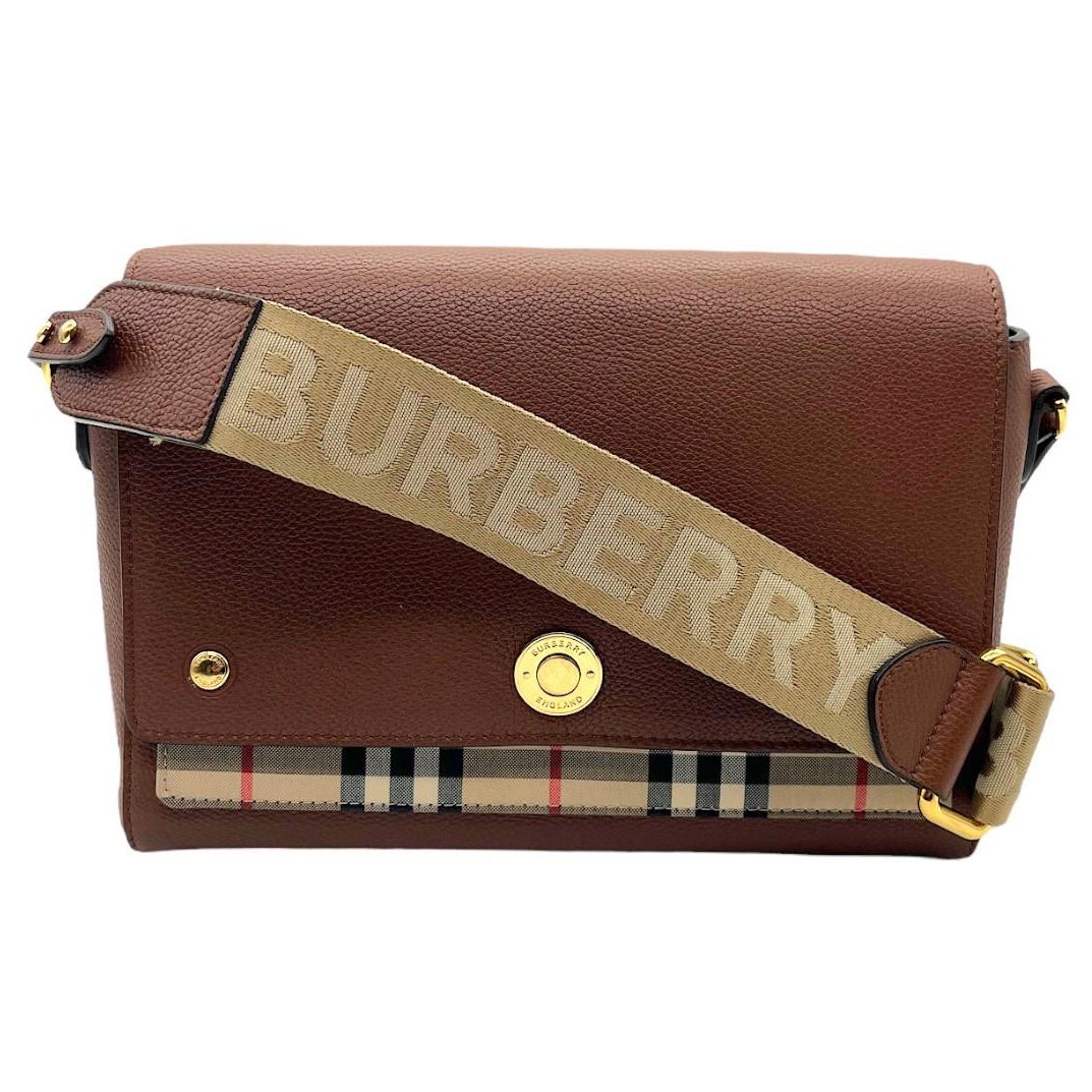 Burberry Leather Note Crossbody Bag For Sale