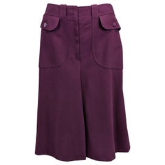 Cacharel Wool Twill A Line Skirt