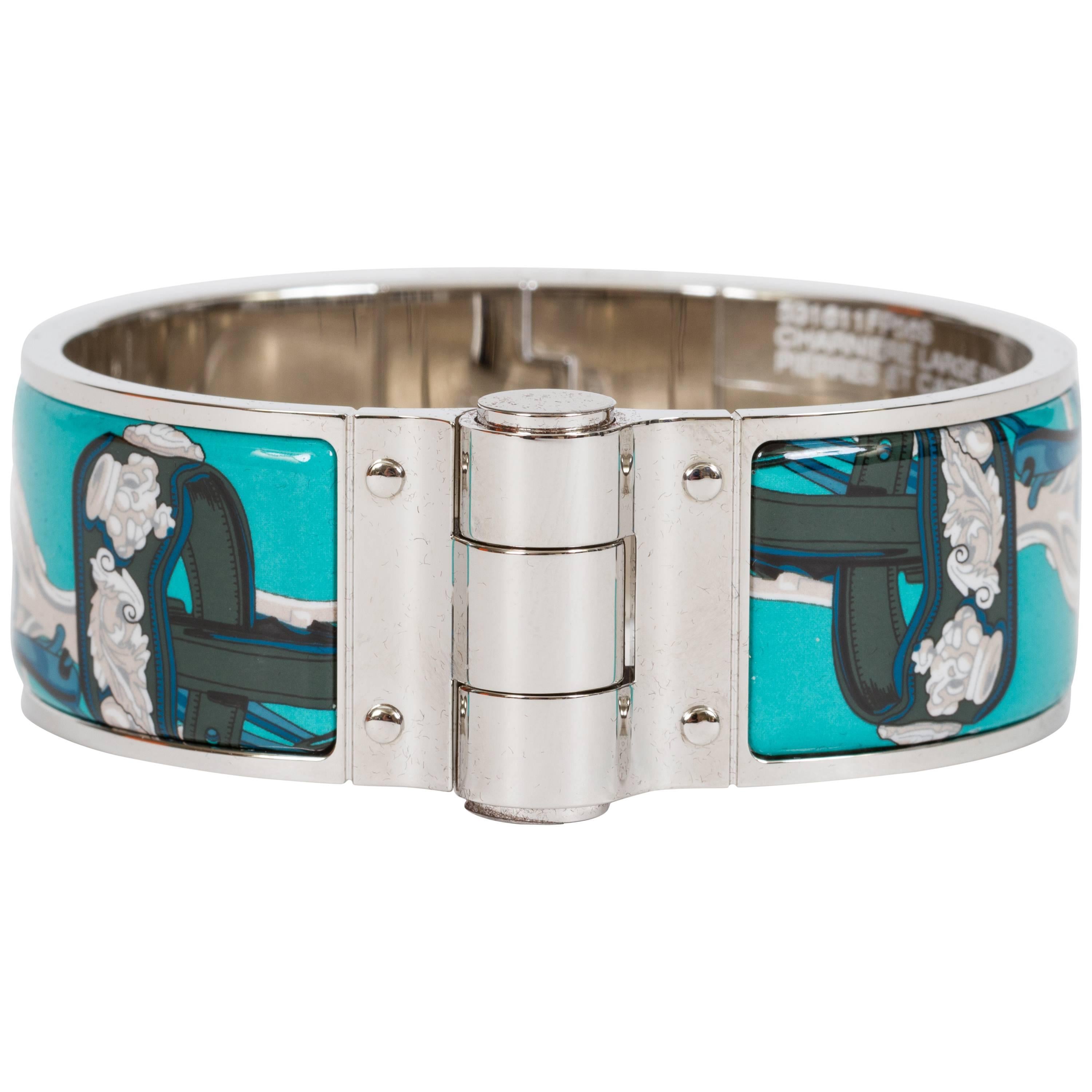 Hermès Hinged Enamel Bangle New in Box