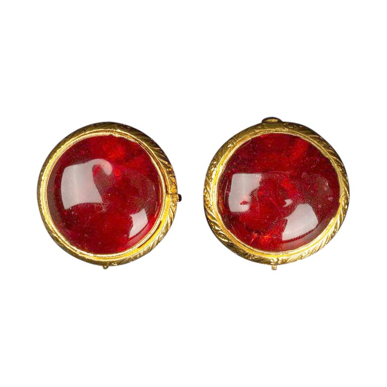 Maison Gripoix for Chanel Clip-on Earrings - 20 For Sale at 1stDibs