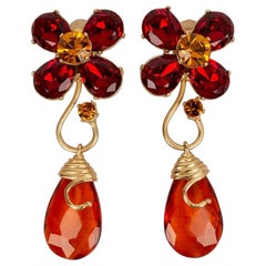 Yves Saint Laurent Flower Earrings