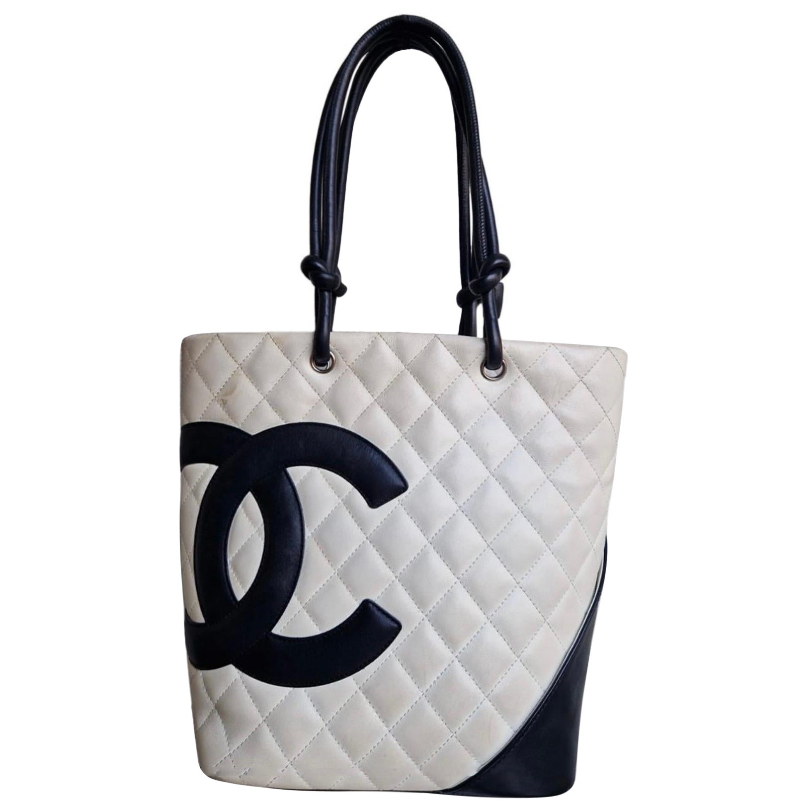 Chanel Cambon white and Black CC Bag