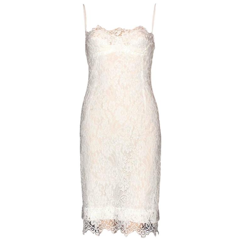 white lace corset dress