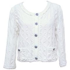 Chanel White Cardigan Mint