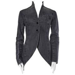 Victorian Style Givenchy Distressed Denim Frock Coat