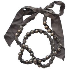 Lanvin  Ribbon  Pearl Necklace  