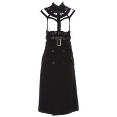 Comme des Garcons Black Wool & Satin Harness Dress, Autumn - Winter 2008