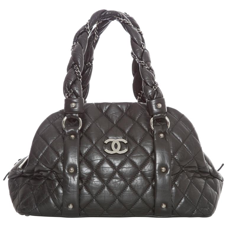 Chanel Limited Edition Lambskin Lady Braid Bowler Purse