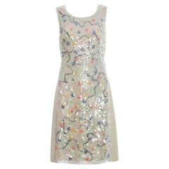 Chanel Tweed Dress With Paillettes & Bead Accents, Autumn - Winter 2001 12