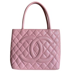 Chanel CC Timeless Medallion Zip Tote Pink Shoulder Bag