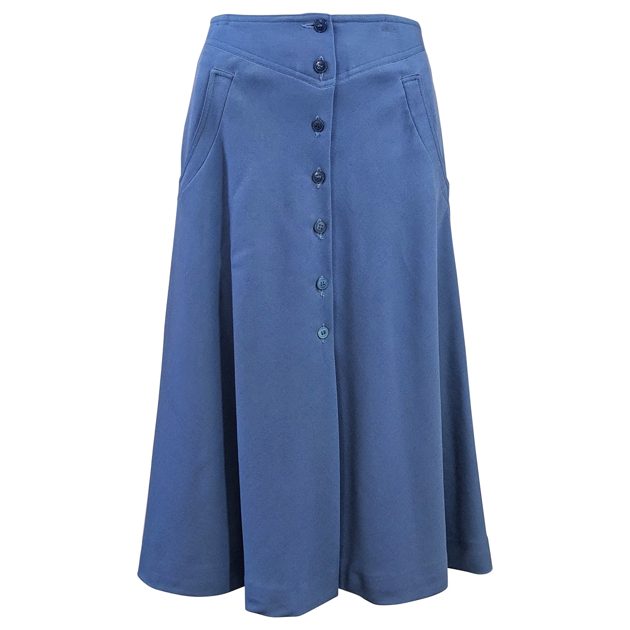Cacharel Wool Twill A line Skirt For Sale
