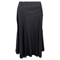 Cacharel Wool Twill Pleated A Line Skirt