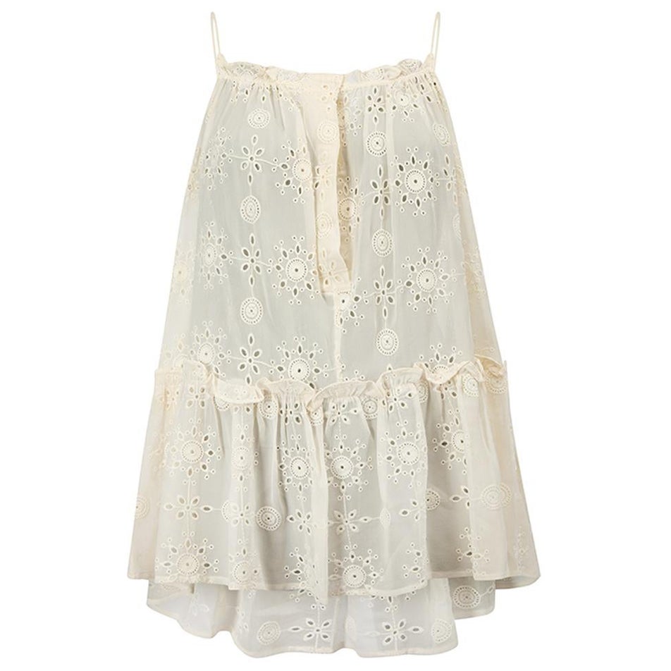 Luisa Cerano T Cream Broderie Anglaise Dress 758290 3357 0103 main image 1