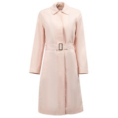 Pringle of Scotland Women's Pink Contrast Belted Trench Coat