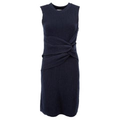 3.1 Phillip Lim Women's Navy Wool Twist Accent Mini Knit Dress