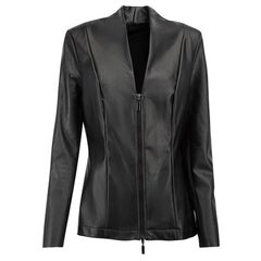 Used Wolford Women's Black Faux Leather Zipped Jacket