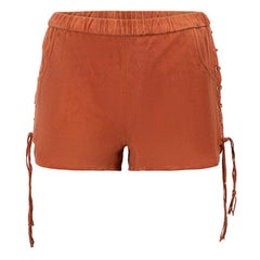 Maje Women's Coral Suede Laced Accent Shorts