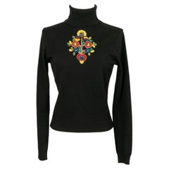 Dior Black Embroidered Sweater