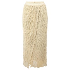 Isabel Marant Falda Midi de Encaje de Crochet Crema para Mujer