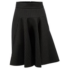 Stella McCartney Women's Black Pinstripe Flared Panelled Mini Skirt
